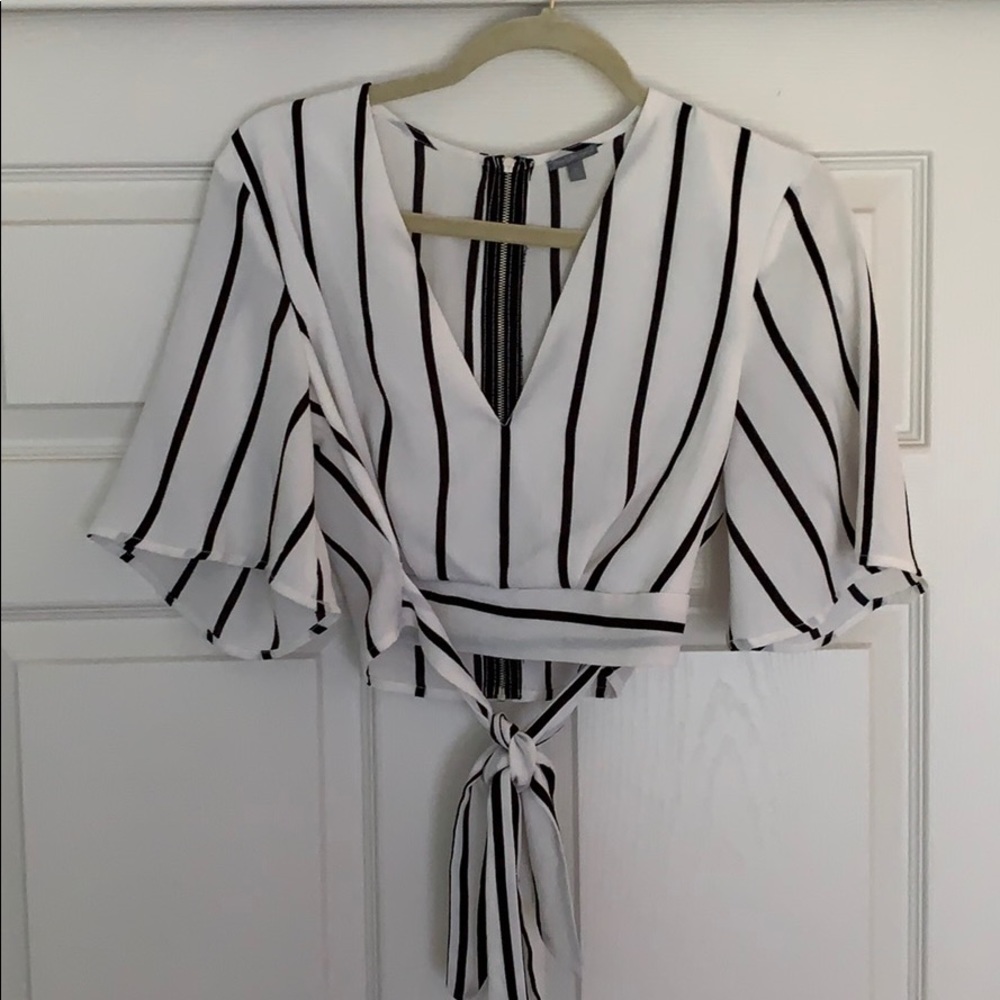 White striped Crop Top